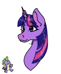 Size: 492x593 | Tagged: safe, imported from derpibooru, spike, twilight sparkle, digital art