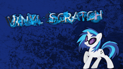 Size: 1920x1080 | Tagged: safe, artist:apoljak, imported from derpibooru, dj pon-3, vinyl scratch, unicorn, glasses, horn, solo, wallpaper