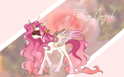 Size: 1078x668 | Tagged: safe, artist:marlboro-art, imported from derpibooru, oc, alicorn, pegasus, pony, unicorn, adoptable, adoptable open, angel, auction, horn, sale, solo