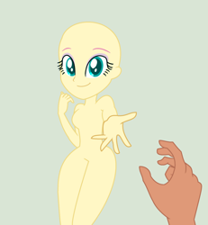 Size: 1784x1930 | Tagged: safe, artist:yaya54320bases, imported from derpibooru, equestria girls, base, duo, hand, looking at you, offering hand, offscreen character, pov, simple background, smiling, smiling at you, solo focus, take my hand