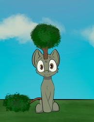 Size: 1048x1354 | Tagged: safe, artist:cotarsis, imported from derpibooru, oc, oc only, pony, cheek fluff, experiment, looking at you, solo, tree