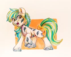 Size: 2048x1657 | Tagged: safe, artist:avui, imported from derpibooru, oc, oc:fearn leaves, earth pony, traditional art