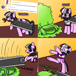 Size: 1602x1602 | Tagged: safe, artist:thedragenda, imported from derpibooru, oc, oc:ace, pony, ask-acepony, bipedal, cocoon, giant sword, mouth hold