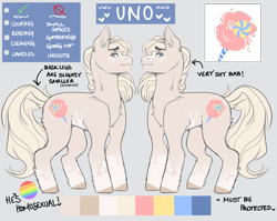 Size: 4900x3900 | Tagged: safe, artist:dejji_vuu, imported from derpibooru, oc, oc:uno, earth pony, pony, male, reference sheet, solo, stallion