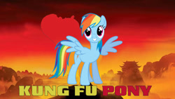 Size: 850x478 | Tagged: safe, artist:alexjungleplayboy, imported from derpibooru, rainbow dash, pegasus, dreamworks, female, kung fu panda, parody, smiling, solo