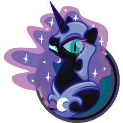 Size: 750x750 | Tagged: safe, artist:devorierdeos, imported from derpibooru, nightmare moon, princess luna, alicorn, antagonist, bust, nightmare moon armor, portrait, villainess