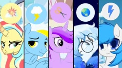 Size: 444x250 | Tagged: safe, imported from derpibooru, oc, oc:altersmay earth, unnamed oc, alicorn, pegasus, pony, unicorn, accessory, alicorn oc, cutie mark, female, glasses, horn, looking at each other, looking at someone, looking at you, male, mare, needs more jpeg, older, older altersmay earth, pegasus oc, planet ponies, ponified, round glasses, smiling, space, stallion, wings