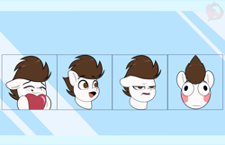 Size: 3600x2324 | Tagged: safe, artist:joaothejohn, imported from derpibooru, oc, oc:ashwind, pegasus, pony, blushing, bruh, commission, cute, emoji, emotes, expressions, heart, lidded eyes, male, multicolored hair, open mouth, pegasus oc, poggers, shy, smiling, solo, wings, ych result, your character here