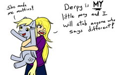 Size: 1000x608 | Tagged: artist needed, source needed, safe, imported from derpibooru, derpy hooves, human, cute, derpabetes