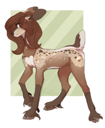 Size: 1280x1565 | Tagged: safe, artist:pixelberrry, imported from derpibooru, oc, deer, deer pony, hybrid, original species, female, solo