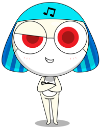 Size: 3000x3780 | Tagged: safe, artist:keronianniroro, color edit, edit, imported from derpibooru, oc, oc:niroro, colored, cutie mark, fusion, keronian, music notes, sergeant frog, simple background, solo, transparent background, vector, wat