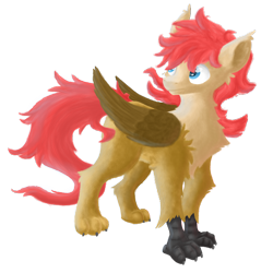 Size: 8000x8000 | Tagged: safe, artist:pzkratzer, imported from derpibooru, oc, oc:ponygriff, looking back, male, ponygriff, solo