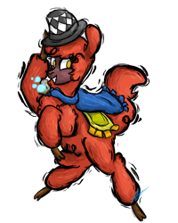 Size: 1000x1250 | Tagged: safe, artist:aj flame ss6, imported from derpibooru, oc, oc only, oc:sweet roll, alpaca, them's fightin' herds, cape, clothes, community related, female, hat, pipe, simple background, solo, tfh oc, transparent background