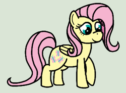 Size: 1024x752 | Tagged: safe, artist:cutehorseprions, imported from derpibooru, fluttershy, pegasus, pony, female, mare, simple background, smiling, solo