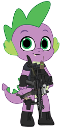 Size: 1071x2277 | Tagged: safe, artist:edy_january, artist:prixy05, edit, imported from derpibooru, vector edit, spike, dragon, armor, body armor, boots, call of duty, call of duty: warzone, clothes, combat knife, equipment, g4 to g5, g5, gears, generation leap, glock, glock 18, gloves, gun, handgun, knife, machine pistol, military, mpx, my little pony: tell your tale, pistol, shirt, shoes, simple background, soldier, solo, special forces, submachinegun, tactical, tactical vest, task forces 141, transparent background, united states, vector, vest, weapon