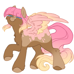 Size: 1000x1000 | Tagged: safe, artist:kazmuun, imported from derpibooru, oc, oc only, oc:sundae morning, pegasus, pony, female, mare, simple background, solo, transparent background