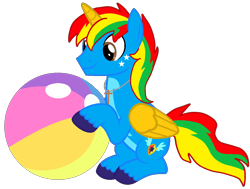 Size: 1118x846 | Tagged: safe, artist:shieldwingarmorofgod, imported from derpibooru, oc, oc only, oc:shield wing, alicorn, pony, alicorn oc, beach ball, horn, male, simple background, solo, transparent background, vector, wings