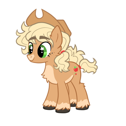 Size: 1280x1280 | Tagged: safe, artist:bunnykitty13, artist:scenebunny, artist:scenesonic, edit, imported from derpibooru, part of a set, vector edit, applejack, earth pony, pony, alternate color palette, alternate design, applejack's hat, beauty mark, blonde mane, blonde tail, chest fluff, coat markings, colored belly, colored eyebrows, colored hooves, colored muzzle, cowboy hat, ear fluff, eyebrows, eyebrows visible through hair, eyelashes, female, green eyes, hat, leg fluff, mare, orange coat, pale belly, ponytail, redesign, short tail, simple background, smiling, socks (coat markings), solo, standing, starry eyes, tail, tied mane, tied tail, unshorn fetlocks, vector, white background, wingding eyes