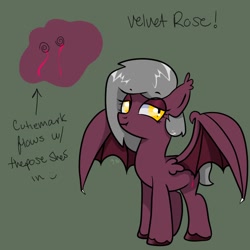 Size: 1000x1000 | Tagged: safe, artist:xxgirlscoutcookiexx, imported from ponybooru, oc, oc only, oc:velvet rose, pony, female, mare, reference sheet