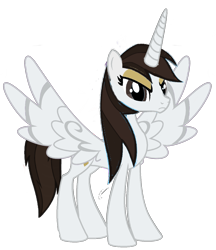 Size: 1713x1987 | Tagged: safe, artist:matthewoc, derpibooru exclusive, imported from derpibooru, oc, oc only, oc:alicorn madison, alicorn, pony, autism, autistic, base used, brown eyes, brown mane, brown tail, female, frown, original character do not steal, sibling, simple background, sister, solo, standing, tail, transparent background