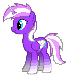 Size: 264x295 | Tagged: safe, imported from derpibooru, oc, oc only, oc:rapid radiance, pegasus, pony, unicorn, female, horn, mare, simple background, solo, transparent background