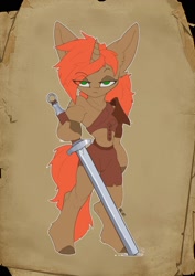 Size: 1357x1920 | Tagged: safe, artist:zwmushak, imported from derpibooru, oc, unicorn, fallout equestria, fallout, horn, solo