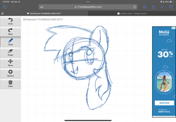 Size: 2360x1640 | Tagged: safe, imported from derpibooru, rainbow dash, pegasus, pony, no coloring, screenshots, sketch, solo, whiteboard, whiteboard fox