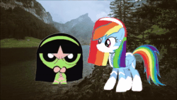 Size: 1920x1080 | Tagged: safe, imported from ponybooru, screencap, rainbow dash, buttercup, ninja, solo, vore
