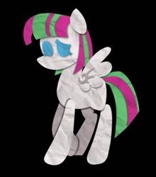 Size: 838x954 | Tagged: safe, artist:partyponypower, imported from derpibooru, blossomforth, pegasus, pony, black background, simple background, solo