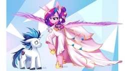 Size: 3229x1834 | Tagged: safe, artist:mediasmile666, imported from derpibooru, princess cadance, shining armor, pony, meme, the bride and the ugly ass groom