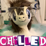 Size: 1000x1000 | Tagged: safe, oc, oc:frosty flakes, cold, dry ice, female, goggles, lab goggles, mare, meme, plushie, wow! glimmer, yakutian horse