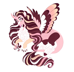 Size: 3573x3500 | Tagged: safe, artist:gigason, imported from derpibooru, oc, oc only, oc:praline, draconequus, hybrid, colored wings, interspecies offspring, multicolored wings, obtrusive watermark, offspring, parent:discord, parent:princess cadance, parents:discodance, simple background, solo, tongue out, transparent background, watermark, wings