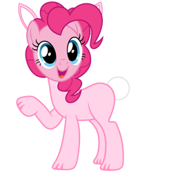 Size: 828x845 | Tagged: safe, artist:lizzmcclin, imported from derpibooru, pinkie pie, earth pony, pony, animal costume, bunny costume, bunny ears, clothes, costume, female, simple background, solo, transparent background
