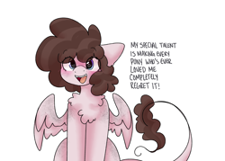 Size: 2800x2000 | Tagged: safe, artist:puppie, imported from derpibooru, oc, oc only, oc:raevyn, pegasus, pony, eye clipping through hair, female, mare, pegasus oc, simple background, solo, talking to viewer, white background, wings