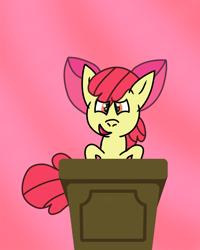 Size: 2000x2500 | Tagged: safe, artist:sleeplesseevee, imported from derpibooru, apple bloom, earth pony, pony, bow, female, filly, foal, hair bow, open mouth, smiling, solo
