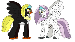 Size: 3264x1860 | Tagged: safe, artist:supahdonarudo, imported from derpibooru, oc, oc only, classical hippogriff, hippogriff, crown, jewelry, regalia, simple background, transparent background