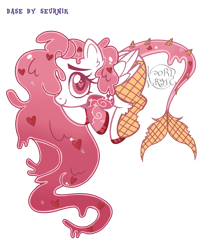 Size: 2412x2806 | Tagged: safe, artist:lordlyric, imported from derpibooru, oc, oc only, oc:cherry gummy, food pony, original species, pony, base artist:seurnik, base used, female, food, ice cream, jelly, ponified, simple background, solo, transparent background, waffle, wholesome