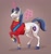 Size: 1202x1280 | Tagged: safe, artist:jenery, shining armor, pony, unicorn, clothes, heart, hoers, horn, magic, male, raised hoof, solo, stallion, uniform