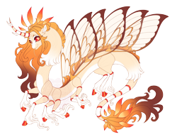 Size: 4400x3400 | Tagged: safe, artist:gigason, imported from derpibooru, oc, oc:sun beetle, changepony, draconequus, hybrid, interspecies offspring, magical threesome spawn, multiple legs, multiple wings, offspring, parent:discord, parent:princess celestia, parent:thorax, simple background, solo, transparent background, wings