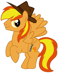 Size: 677x845 | Tagged: safe, artist:noi kincade, imported from derpibooru, oc, oc only, oc:firey ratchet, pegasus, fedora, hat, male, pegasus oc, simple background, solo, stallion, transparent background, wings