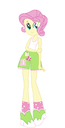 Size: 193x379 | Tagged: safe, imported from derpibooru, fluttershy, human, equestria girls, butterfly hairpin, butterscotch, clothes, cute, equestria guys, eyeshadow, makeup, male, pants, pixel art, rule 63, shirt, shoes, simple background, socks, solo, transparent background