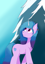 Size: 4961x7016 | Tagged: safe, artist:tempestshine, imported from derpibooru, izzy moonbow, pony, unicorn, female, g5, horn, solo, tree