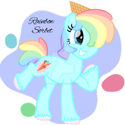 Size: 1024x1024 | Tagged: safe, artist:icy dream arts, imported from derpibooru, oc, oc:rainbow sorbet, pony, female