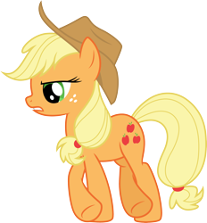 Size: 3000x3230 | Tagged: safe, artist:cloudy glow, imported from derpibooru, applejack, earth pony, pony, .ai available, applejack's hat, cowboy hat, female, hat, mare, simple background, solo, transparent background, vector