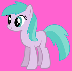 Size: 813x804 | Tagged: safe, artist:frozengembases, artist:maddiewondermanforever36, imported from twibooru, earth pony, pony, adult blank flank, alternate universe, aura (g4), aurabetes, background pony, base used, blank flank, cute, female, image, mare, older, older aura (g4), pink background, png, simple background, smiling, solo