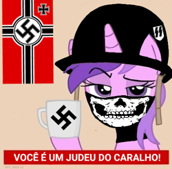 Size: 426x417 | Tagged: safe, imported from twibooru, pony, brazil, brazilian portuguese, image, mlpol, nazi, png