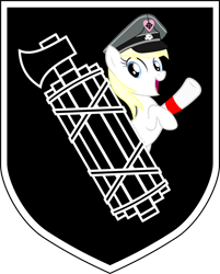 Size: 962x1198 | Tagged: safe, imported from twibooru, oc, oc:aryanne, pony, celtic cross, fascio, fascism, fascist, image, mlpol, nazi, png