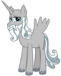 Size: 1664x2048 | Tagged: artist needed, safe, imported from derpibooru, star swirl the bearded, alicorn, alicornified, bald, edited art, horn, incorrect wing shape, race swap, simple background, source unknown, transparent background, vector, wings
