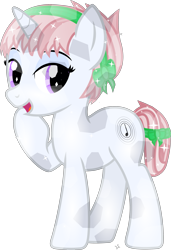 Size: 2116x3101 | Tagged: safe, artist:cranberry-tofu, imported from derpibooru, oc, oc:whisper call, crystal pony, pony, unicorn, crystallized, female, horn, mare, simple background, solo, transparent background, vector