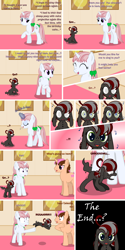 Size: 5000x10000 | Tagged: safe, artist:cranberry-tofu, imported from derpibooru, oc, oc:squeaky pitch, oc:think pink, oc:whisper call, pony, rabbit, animal, comic, species swap